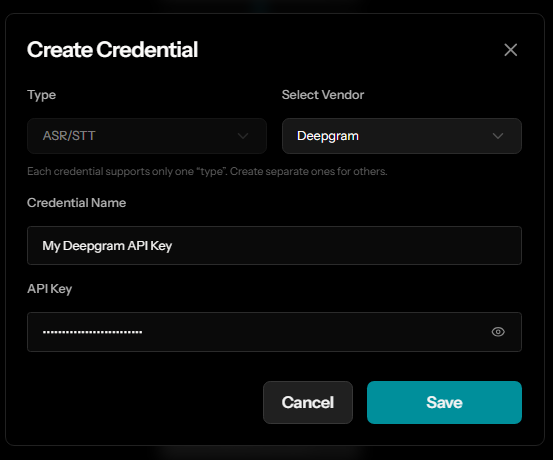 Add credential