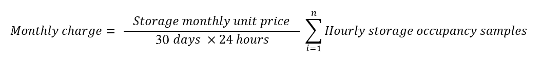 Signaling storage calculation formula